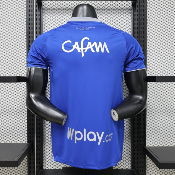 26-27 Millonarios Home Player Version Soccer Jersey