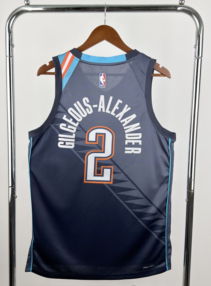25-26 OKC Thunder GILGEOUS-ALEXANDER #2 City Edition Top Quality Hot Pressing NBA Jersey