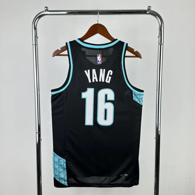 25-26 Trail Blazers YANG #16 Black City Edition Top Quality Hot Pressing NBA Jersey