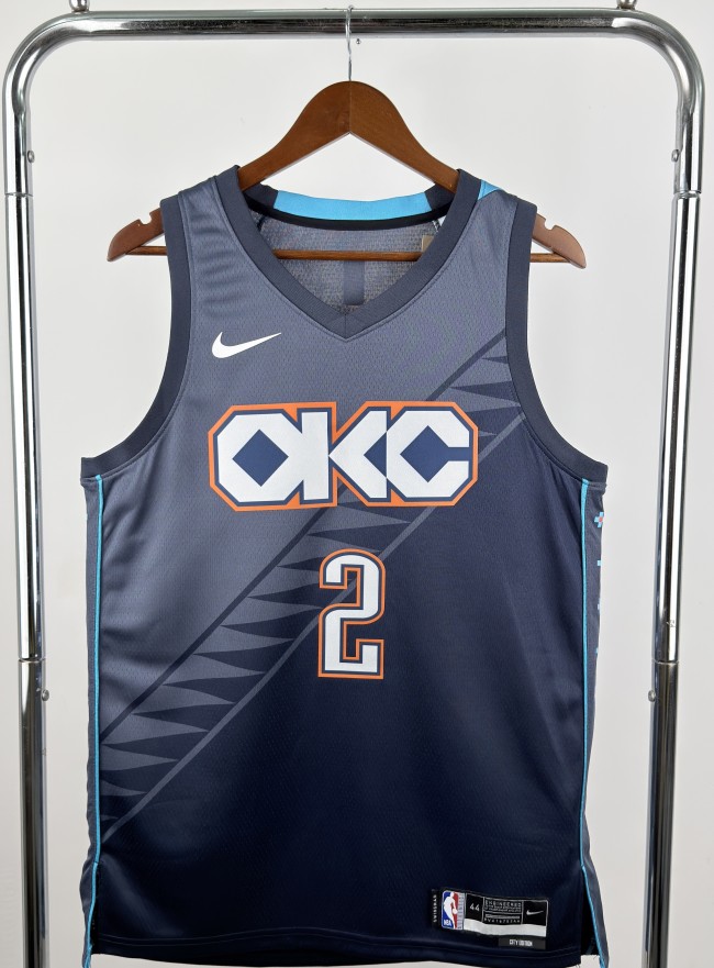 25-26 OKC Thunder GILGEOUS-ALEXANDER #2 City Edition Top Quality Hot Pressing NBA Jersey