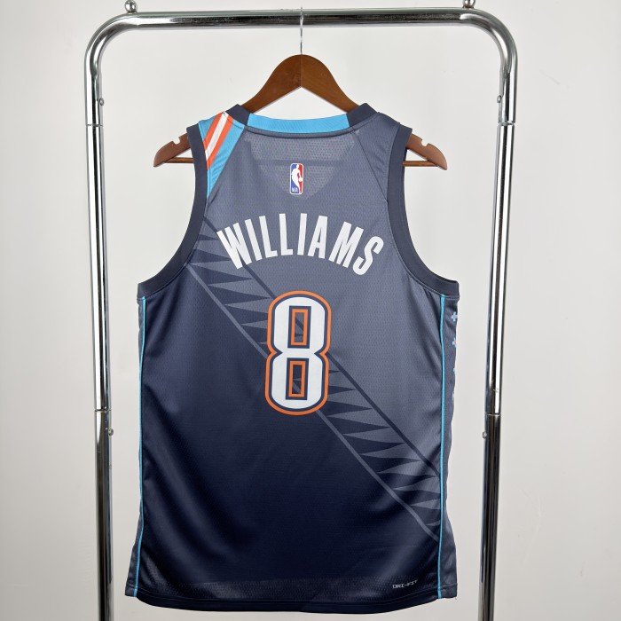 25-26 OKC Thunder WILLIAMS #8 City Edition Top Quality Hot Pressing NBA Jersey