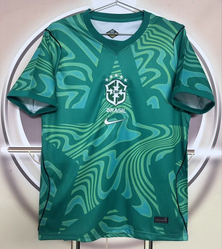26-27 Brazil Green Goalkeeper Fans Soccer Jersey