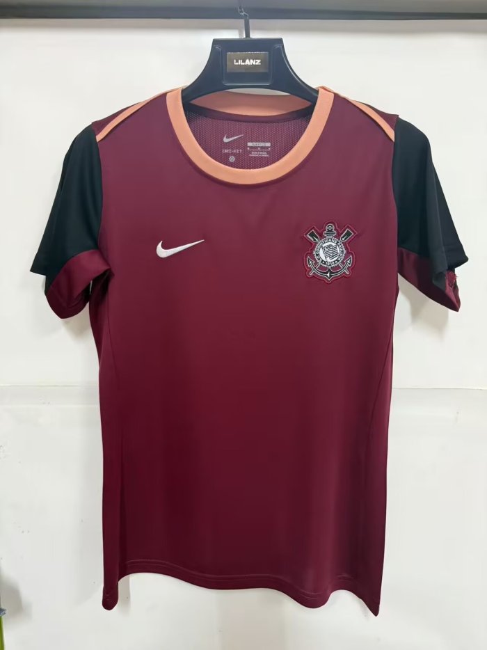 26-27 Corinthians Brown Red Women Soccer Jersey