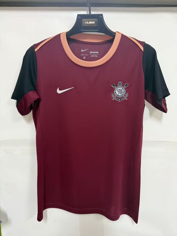 26-27 Corinthians Brown Red Women Soccer Jersey