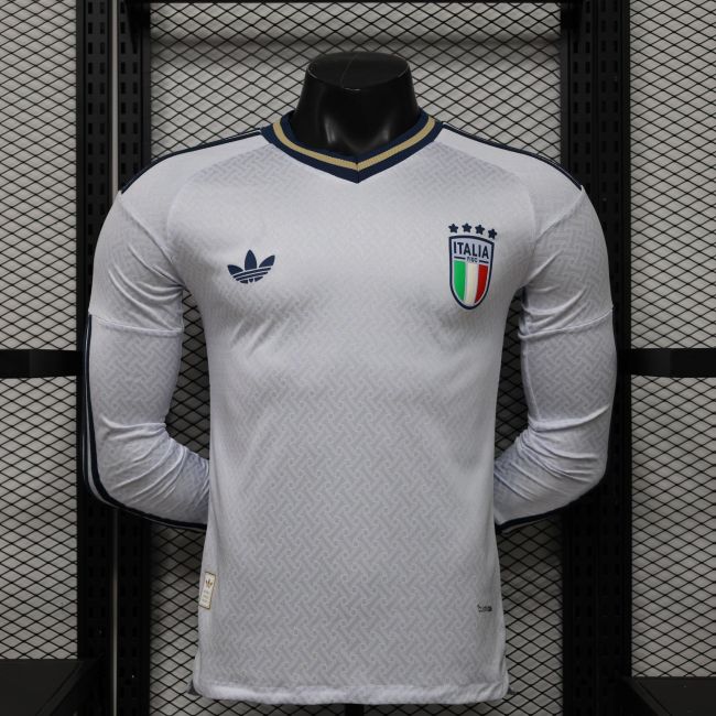 26-27 Italy Away Player Version Long Sleeves Soccer Jersey