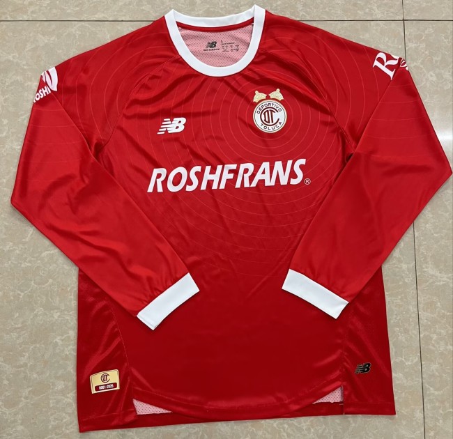 25-26 Toluca Double-Champion Red Fans Long Sleeve Soccer Jersey