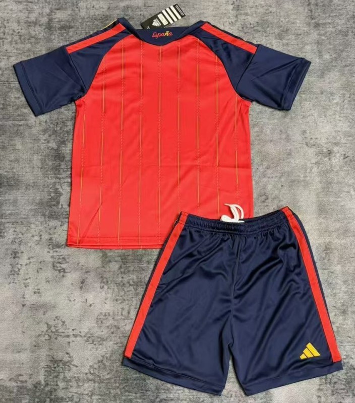 26-27 Spain Home Kids Soccer Jersey
