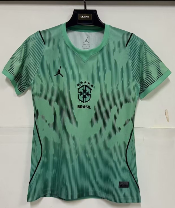 26-27 Brazil Green Goalkeeper Women Soccer Jersey