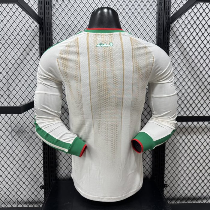26-27 Algeria Home Player Version Long Sleeves Soccer Jersey