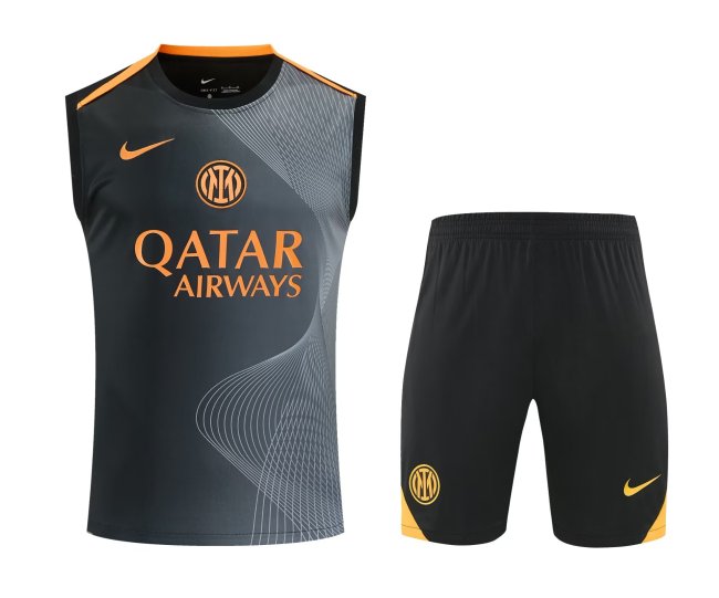 26-27 INT Black Tank top and shorts suit