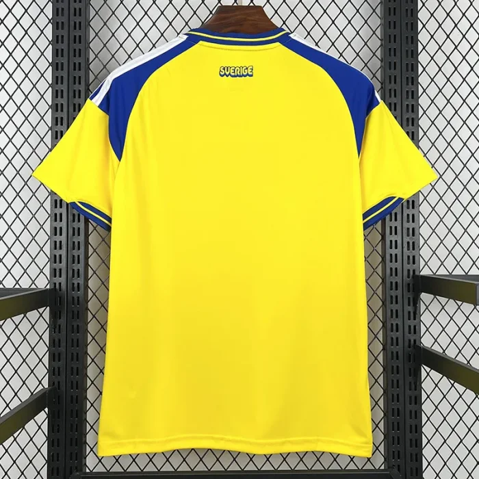 26-27 Sweden Home Fans Soccer Jersey (Right-Arm Patch)