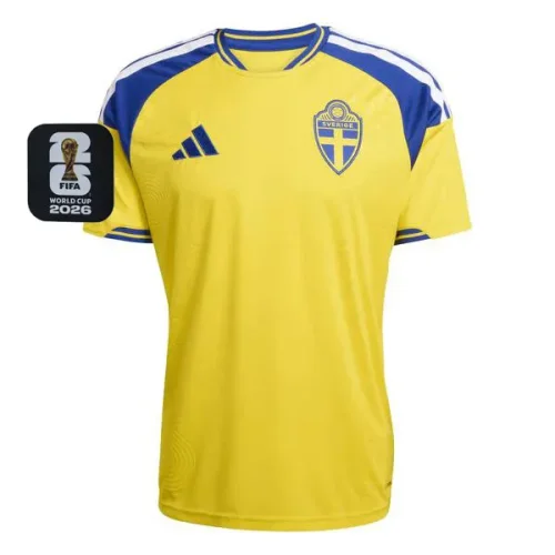 26-27 Sweden Home Fans Soccer Jersey (Right-Arm Patch)