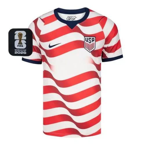 26-27 USA Home Fans Soccer Jersey (前空白)(Right-Arm Patch)