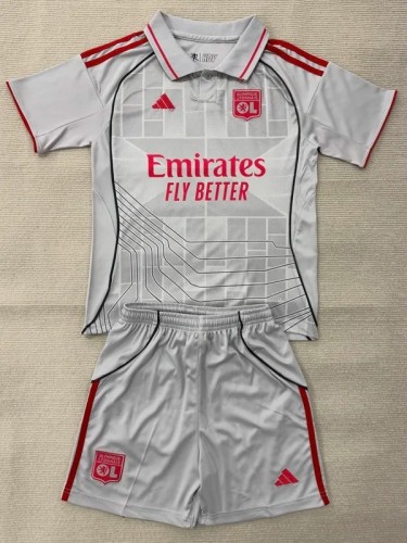 25-26 Lyon Third Kids Soccer Jersey