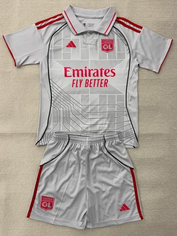 25-26 Lyon Third Kids Soccer Jersey