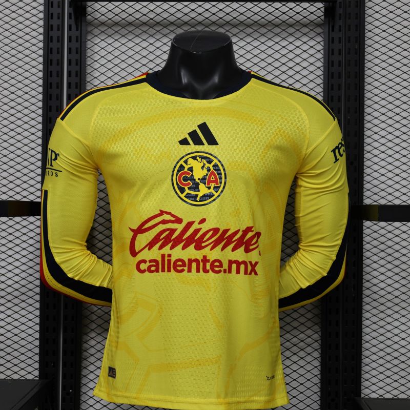 26-27 Club America Home Player Version Long Sleeves Soccer Jersey