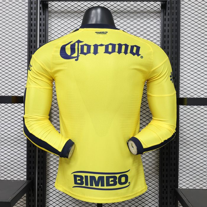 26-27 Club America Home Player Version Long Sleeves Soccer Jersey