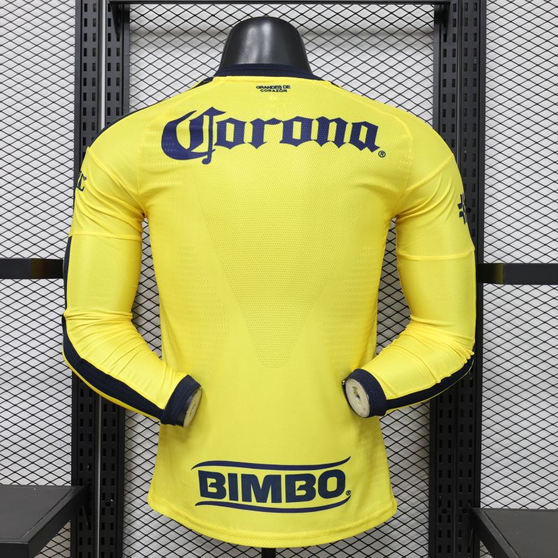 26-27 Club America Home Player Version Long Sleeves Soccer Jersey