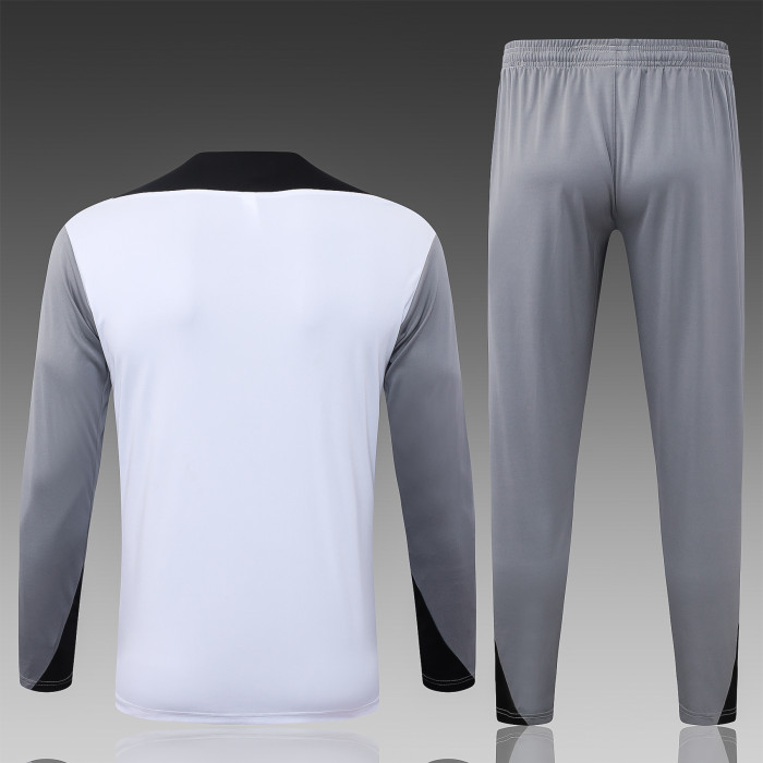 26-27 PSG White Gray Half Pull Tracksuit (半拉链)