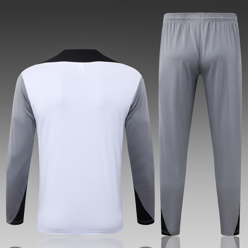 26-27 PSG White Gray Half Pull Tracksuit (半拉链)