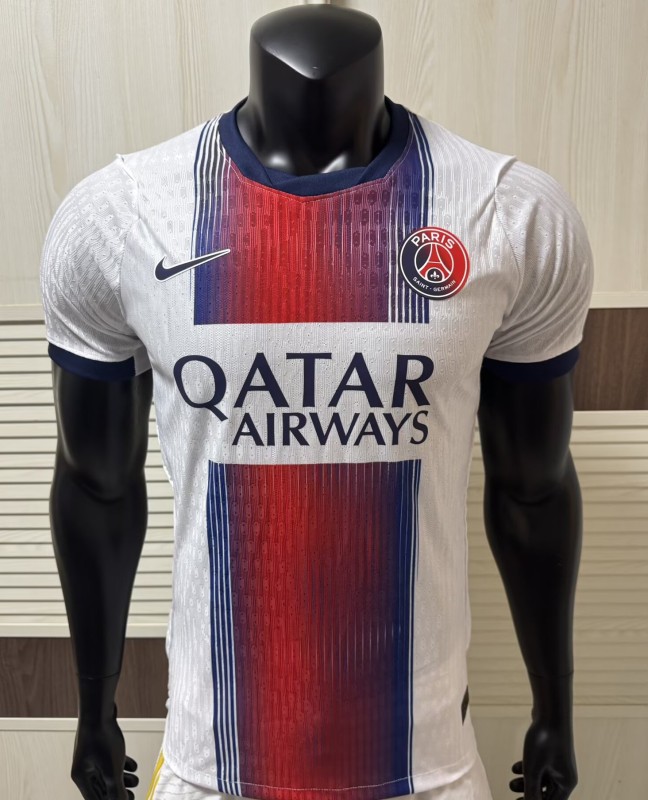 26-27 PSG Whie Red Player Version Soccer Jersey