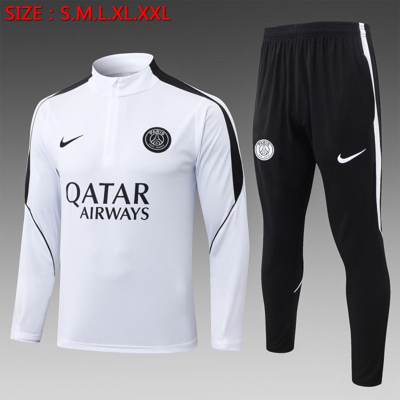 26-27 PSG White Half Pull Tracksuit (半拉链)