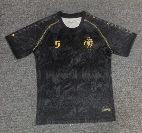26-27 Portugal Black Special Edition Fans Training shirts (逗号)