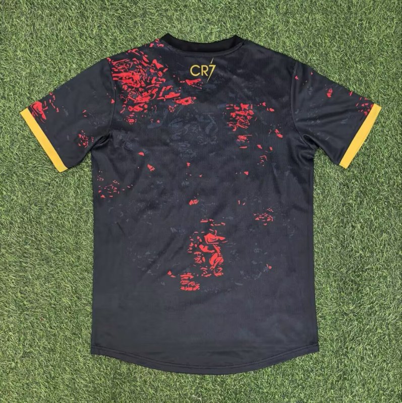 26-27 Portugal CR7 Red Black Fans Training shirts