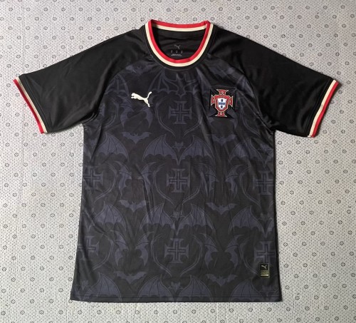 26-27 Portugal Black Special Edition Fans Training shirts (红圆领)