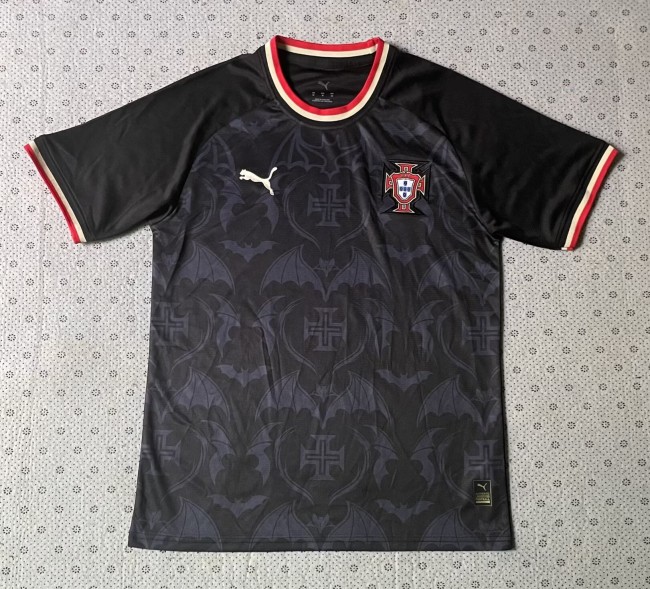 26-27 Portugal Black Special Edition Fans Training shirts (红圆领)