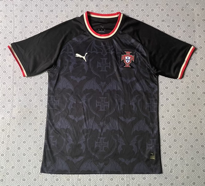 26-27 Portugal Black Special Edition Fans Training shirts (红圆领)