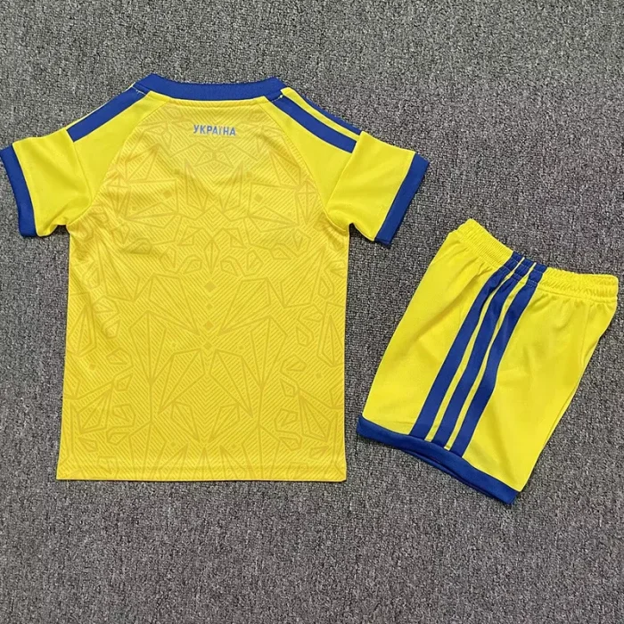 26-27 Ukraine Home Kids Soccer Jersey