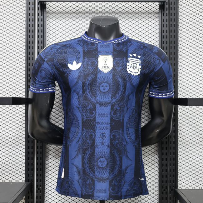 26-27 Argentina Blue Black Player Version Training shirts
