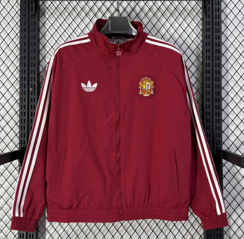 26-27 Spain Dark Red Windbreaker