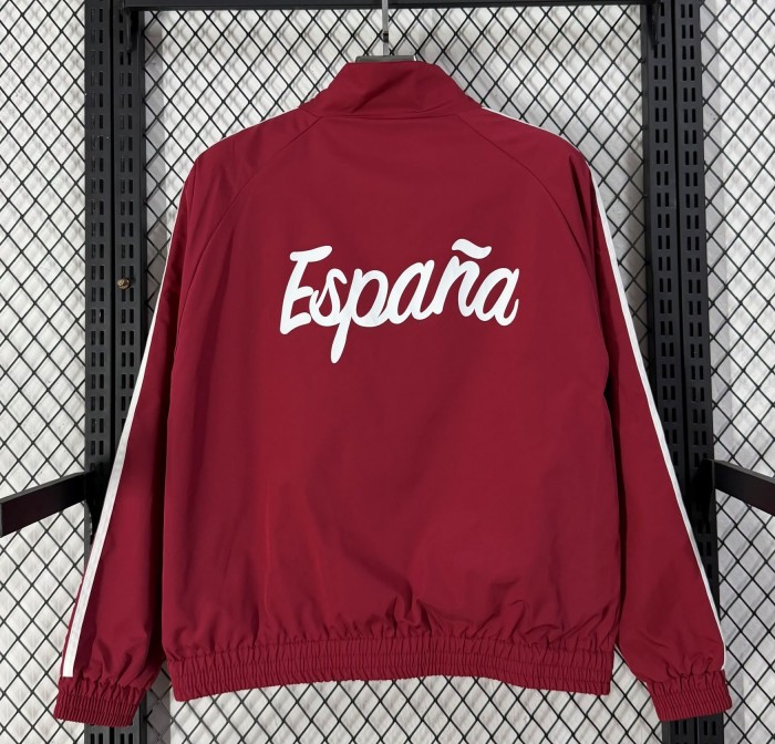 26-27 Spain Dark Red Windbreaker