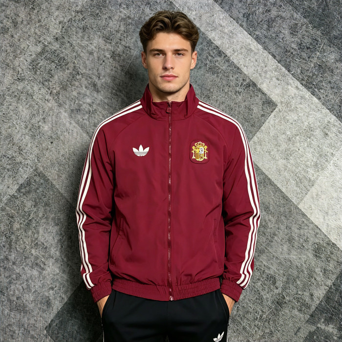 26-27 Spain Dark Red Windbreaker