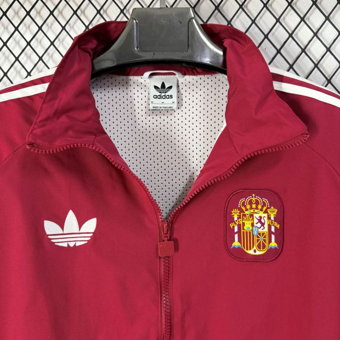 26-27 Spain Dark Red Windbreaker