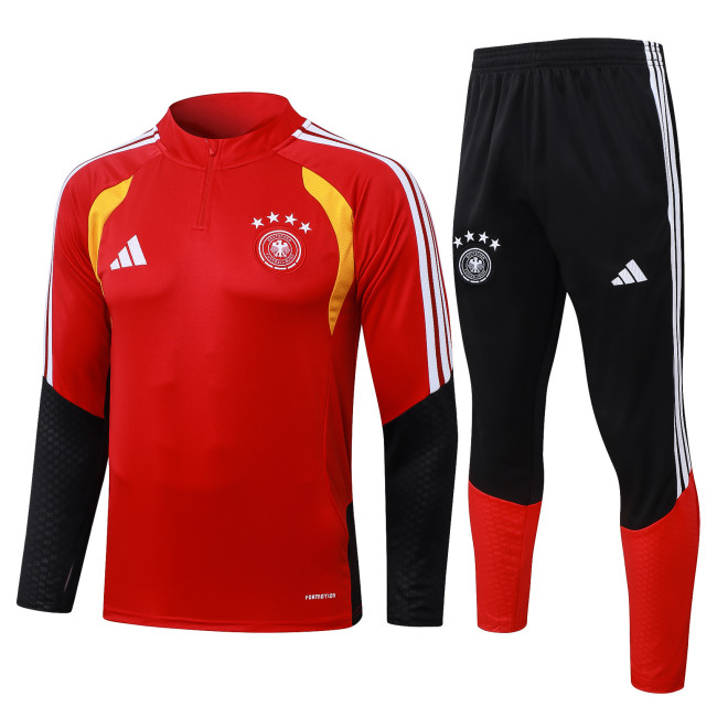 26-27 Germany Red Half Pull Tracksuit (半拉链)