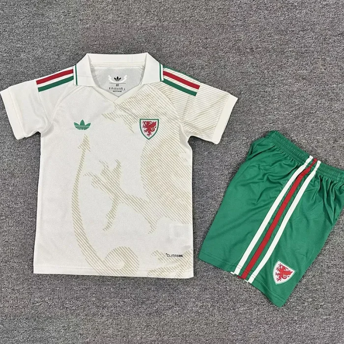 26-27 Wales Away Kids Soccer Jersey