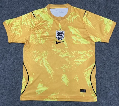 26-27 England Yellow Goalkeeper Fans Soccer Jersey