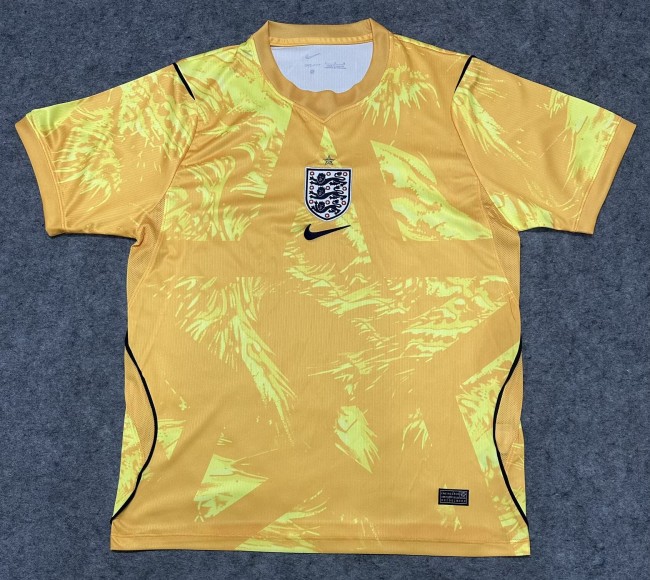 26-27 England Yellow Goalkeeper Fans Soccer Jersey
