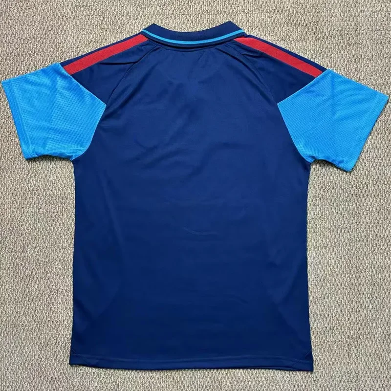 26-27 Spain Blue Polo Short Sleeve (半拉链)