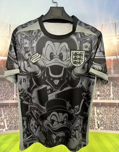 26-27 England Black Special Edition Training shirts (唐老鸭)