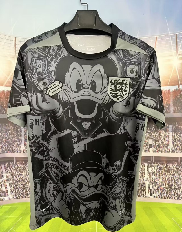 26-27 England Black Special Edition Training shirts (唐老鸭)