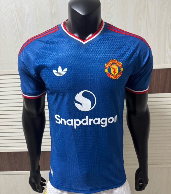 26-27 Man Utd Blue Special Edition Player Version Soccer Jersey (红边)