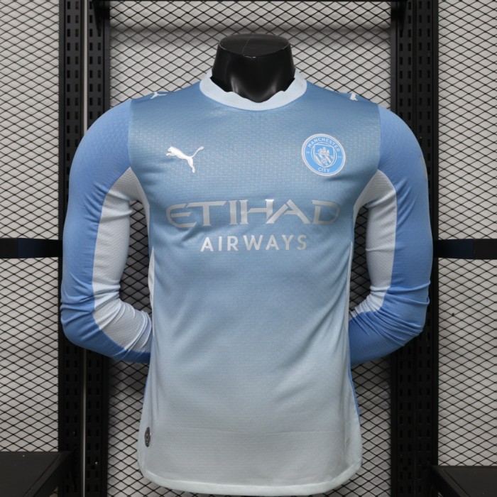 26-27 Man City Home Long Sleeves Player Version Soccer Jersey