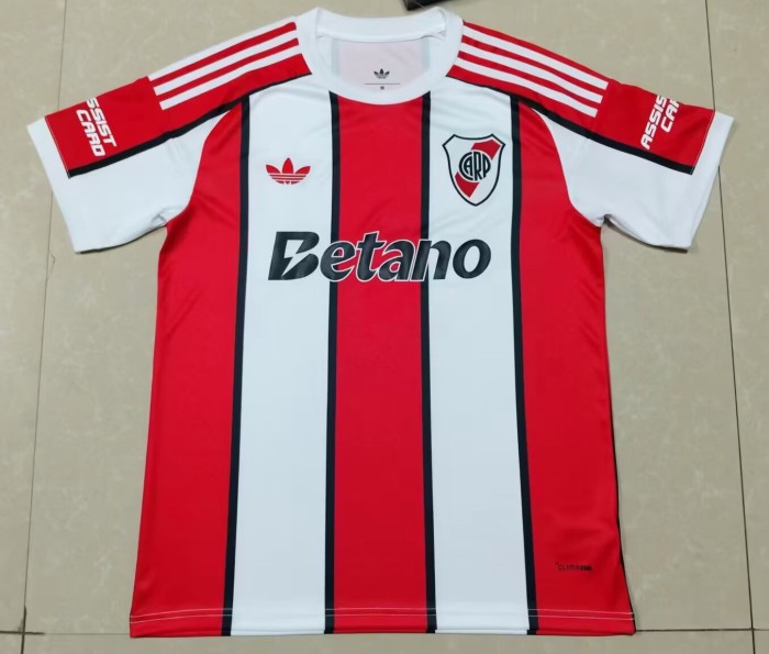 26-27 River Plate Red White Special Edition Fans Soccer Jersey (双袖广告)
