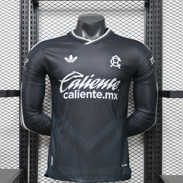 26-27 Club America Black Player Version Long Sleeves Soccer Jersey