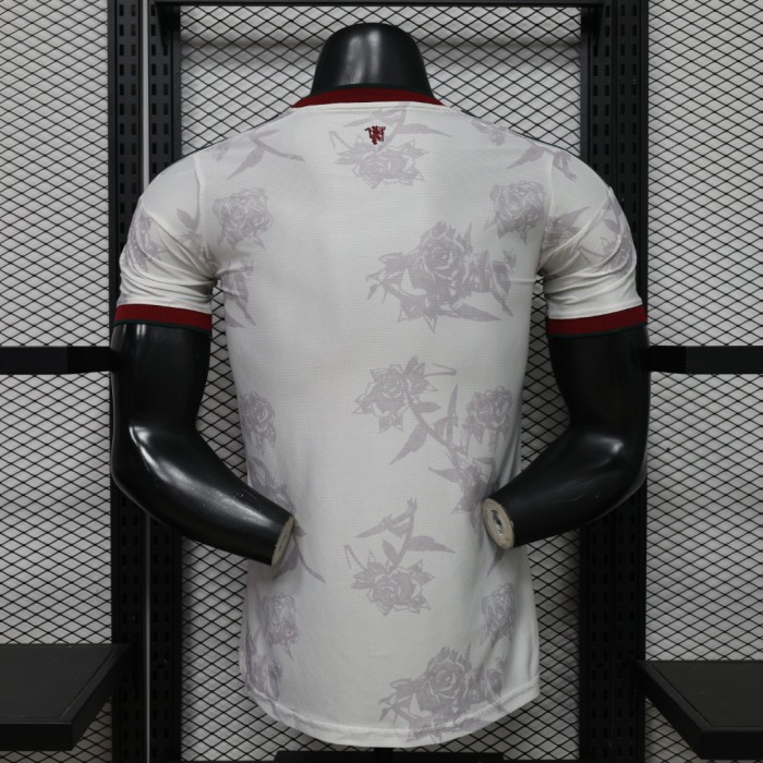 26-27 Man Utd Beige Player Version Soccer Jersey