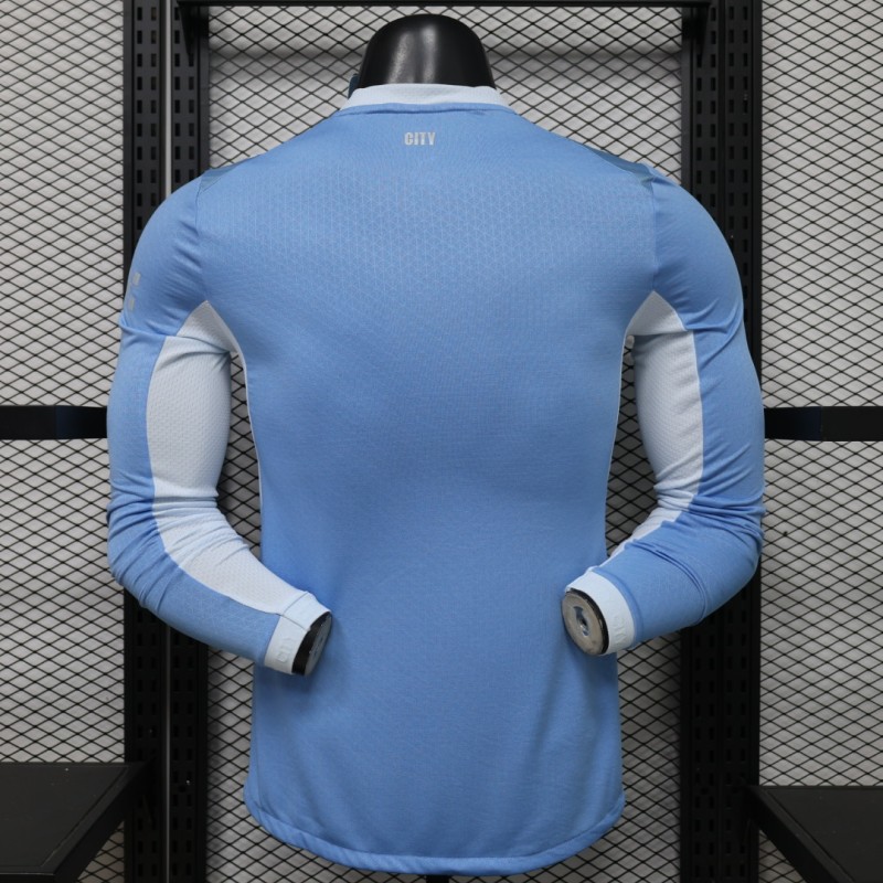 26-27 Man City Home Long Sleeves Player Version Soccer Jersey